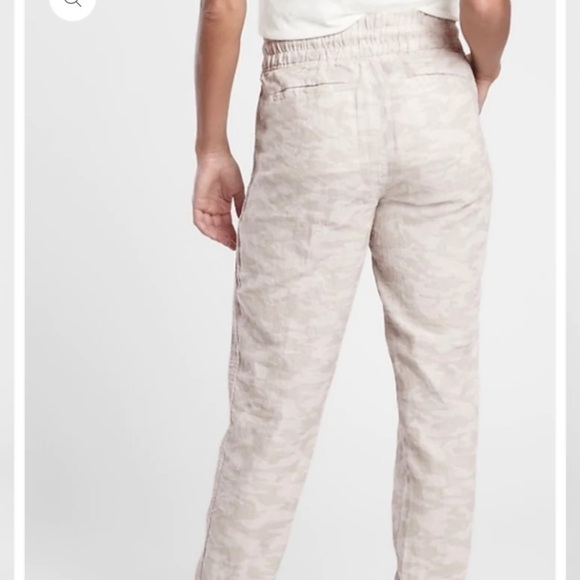 ATHLETA “Cabo Tide” Linen Jogger Camouflage Pants size 8 - Picture 3 of 12